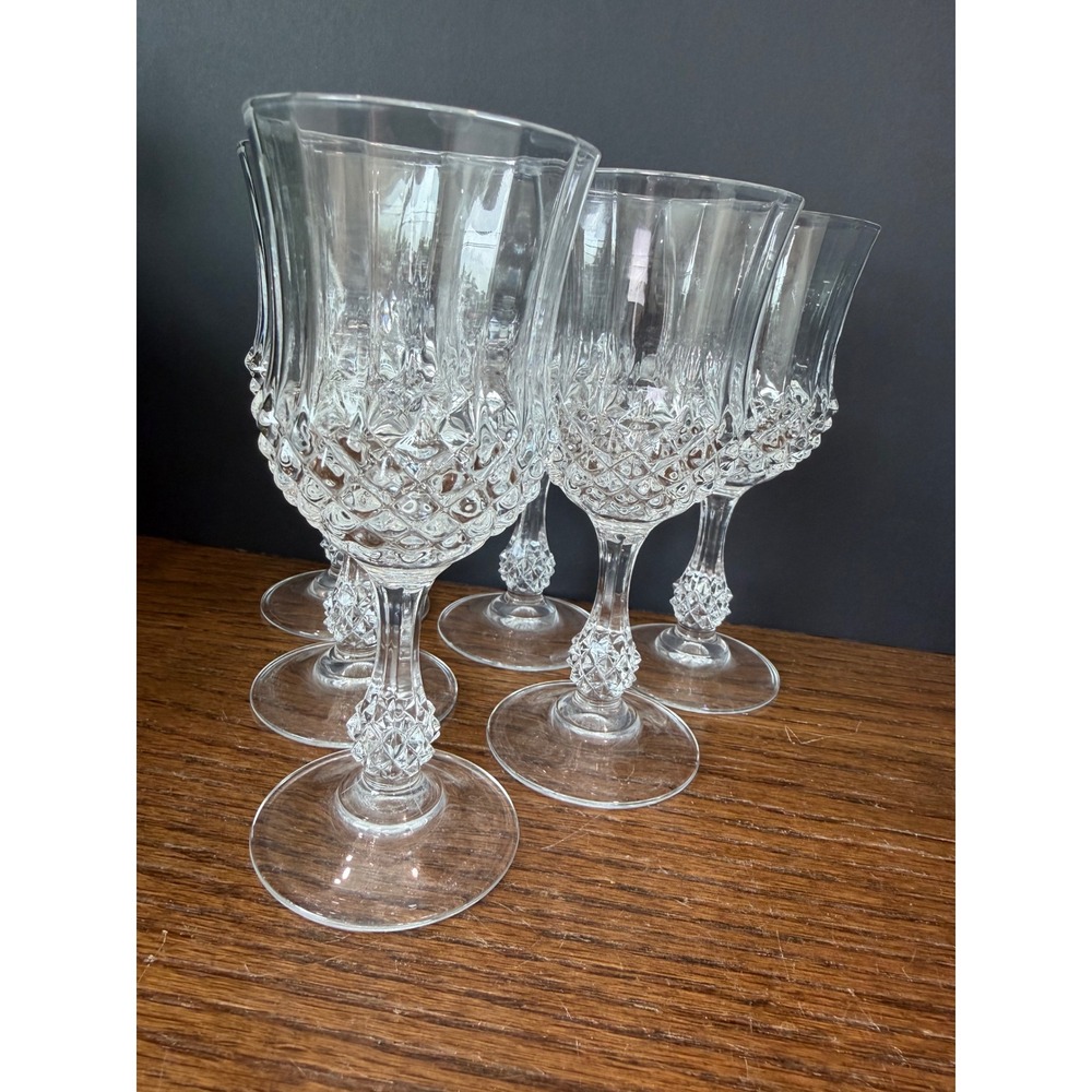 Cristal d'Arques Durand Ancenis Wine Glasses France Clear Crystal Goblets